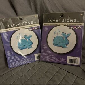 The Whale Stamped Cross Stitch Kit